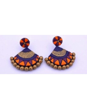 Handpainted Terracotta Jewellery – Ear rings Handpainted Terracotta Jewellery – Ear rings